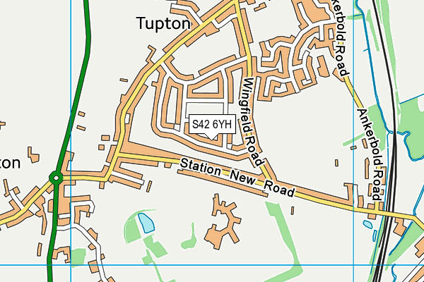 S42 6YH map - OS VectorMap District (Ordnance Survey) S42 6YH map - OS VectorMap District (Ordnance Survey)
