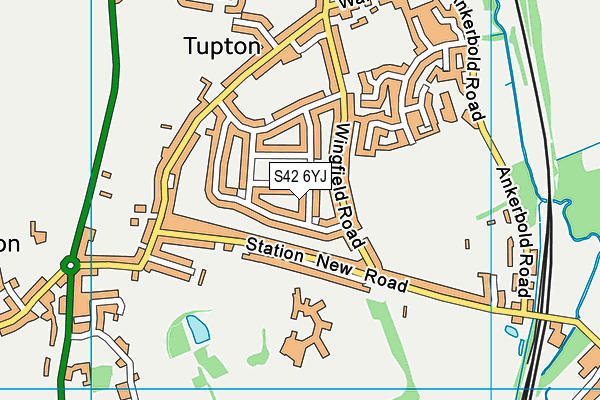 S42 6YJ map - OS VectorMap District (Ordnance Survey) S42 6YJ map - OS VectorMap District (Ordnance Survey)
