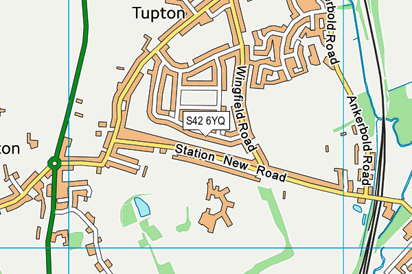 S42 6YQ map - OS VectorMap District (Ordnance Survey)