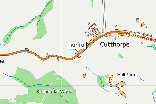 S42 7AL map - OS VectorMap District (Ordnance Survey) S42 7AL map - OS VectorMap District (Ordnance Survey)
