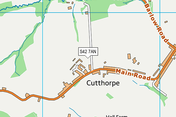 S42 7AN map - OS VectorMap District (Ordnance Survey)