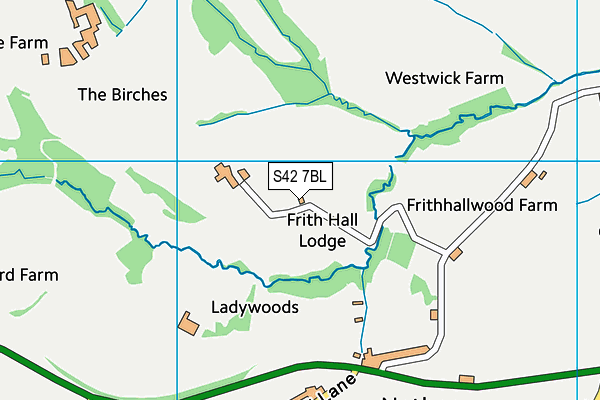S42 7BL map - OS VectorMap District (Ordnance Survey) S42 7BL map - OS VectorMap District (Ordnance Survey)