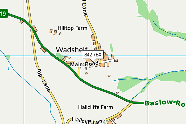 S42 7BX map - OS VectorMap District (Ordnance Survey)