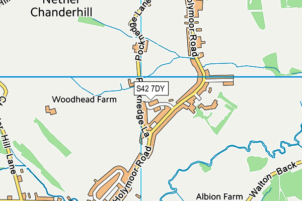 S42 7DY map - OS VectorMap District (Ordnance Survey)