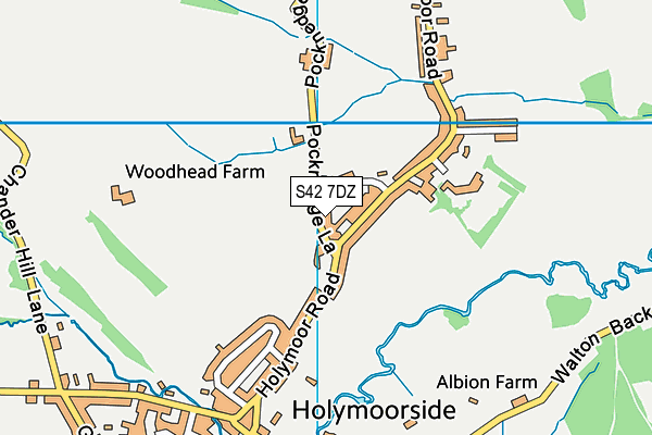 S42 7DZ map - OS VectorMap District (Ordnance Survey)