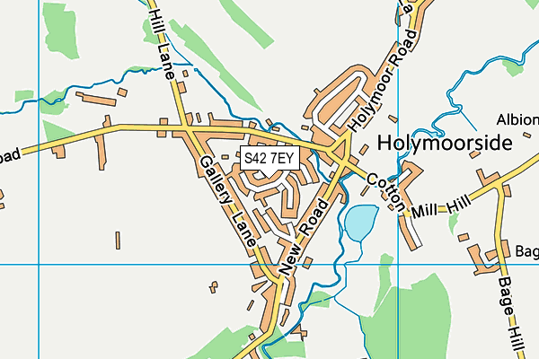 S42 7EY map - OS VectorMap District (Ordnance Survey) S42 7EY map - OS VectorMap District (Ordnance Survey)