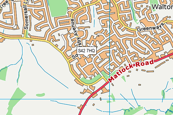 S42 7HQ map - OS VectorMap District (Ordnance Survey) S42 7HQ map - OS VectorMap District (Ordnance Survey)