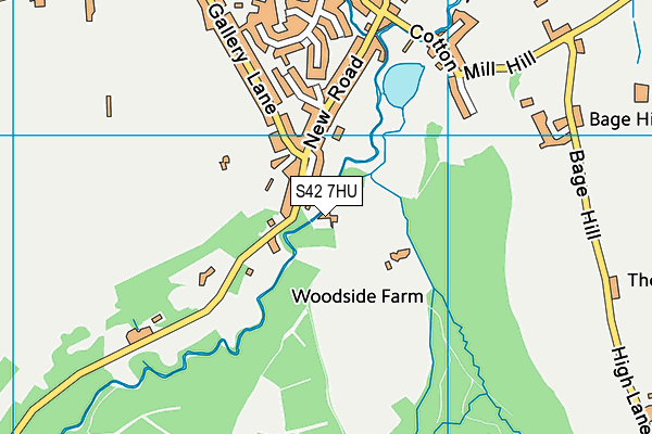 S42 7HU map - OS VectorMap District (Ordnance Survey)