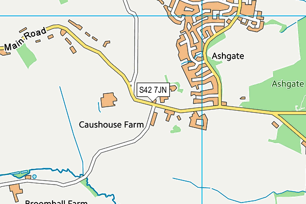 S42 7JN map - OS VectorMap District (Ordnance Survey) S42 7JN map - OS VectorMap District (Ordnance Survey)