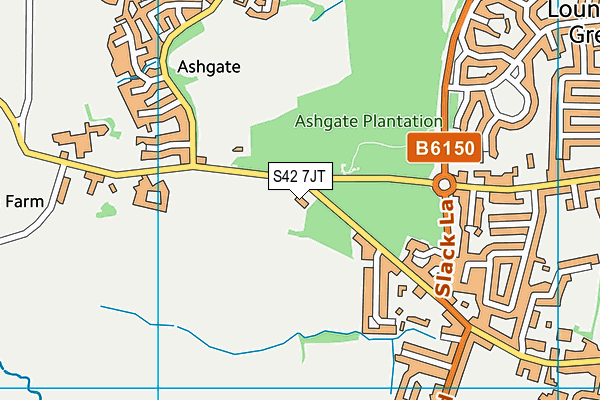 S42 7JT map - OS VectorMap District (Ordnance Survey) S42 7JT map - OS VectorMap District (Ordnance Survey)