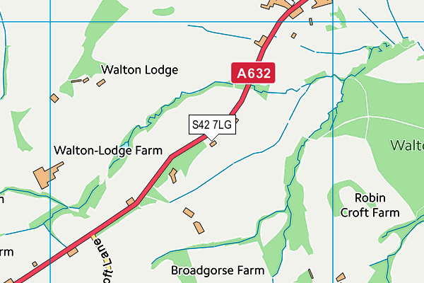 S42 7LG map - OS VectorMap District (Ordnance Survey)