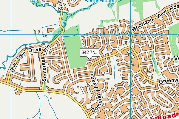 S42 7NJ map - OS VectorMap District (Ordnance Survey) S42 7NJ map - OS VectorMap District (Ordnance Survey)