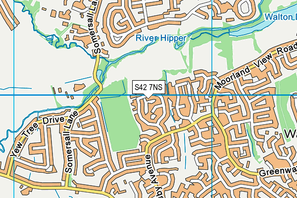 S42 7NS map - OS VectorMap District (Ordnance Survey) S42 7NS map - OS VectorMap District (Ordnance Survey)