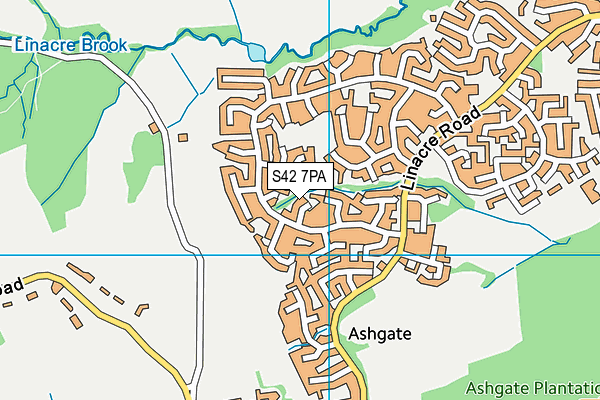 S42 7PA map - OS VectorMap District (Ordnance Survey) S42 7PA map - OS VectorMap District (Ordnance Survey)
