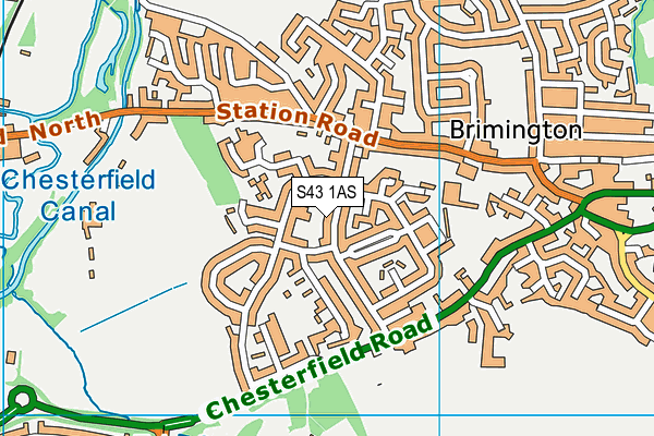 S43 1AS map - OS VectorMap District (Ordnance Survey) S43 1AS map - OS VectorMap District (Ordnance Survey)