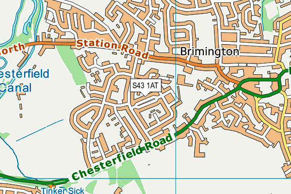 S43 1AT map - OS VectorMap District (Ordnance Survey) S43 1AT map - OS VectorMap District (Ordnance Survey)