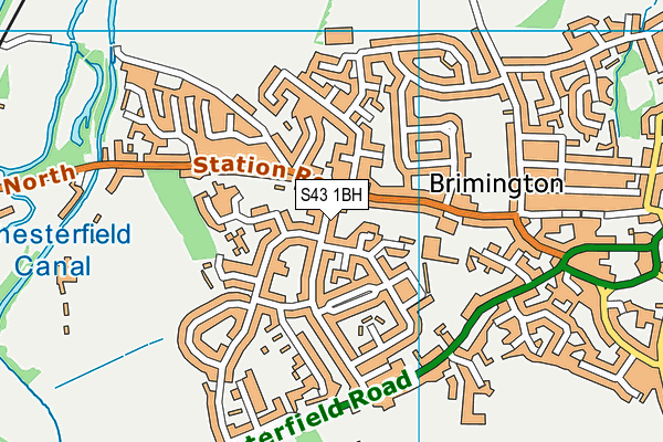 S43 1BH map - OS VectorMap District (Ordnance Survey) S43 1BH map - OS VectorMap District (Ordnance Survey)