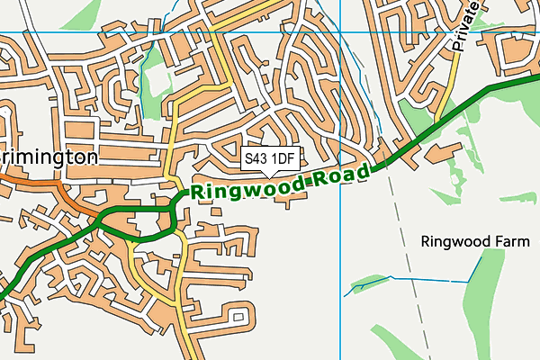 S43 1DF map - OS VectorMap District (Ordnance Survey) S43 1DF map - OS VectorMap District (Ordnance Survey)