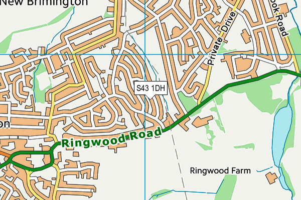 S43 1DH map - OS VectorMap District (Ordnance Survey) S43 1DH map - OS VectorMap District (Ordnance Survey)