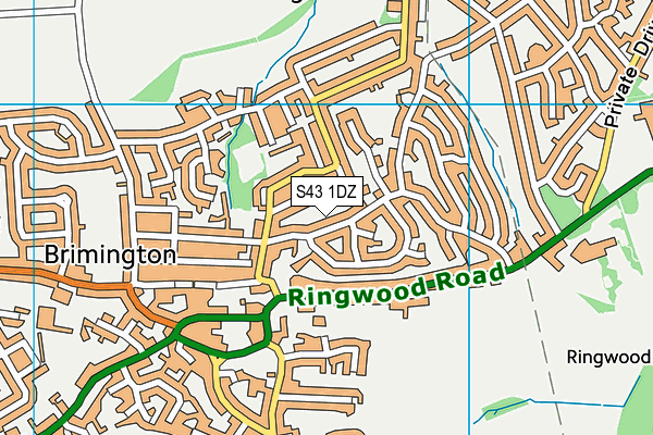S43 1DZ map - OS VectorMap District (Ordnance Survey) S43 1DZ map - OS VectorMap District (Ordnance Survey)
