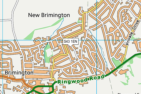 S43 1EN map - OS VectorMap District (Ordnance Survey) S43 1EN map - OS VectorMap District (Ordnance Survey)