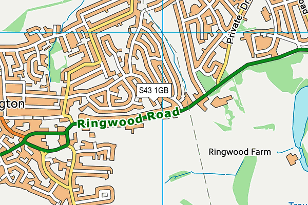 S43 1GB map - OS VectorMap District (Ordnance Survey)