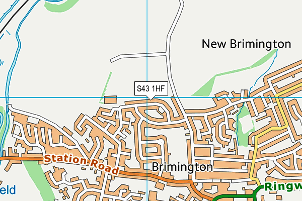 S43 1HF map - OS VectorMap District (Ordnance Survey) S43 1HF map - OS VectorMap District (Ordnance Survey)