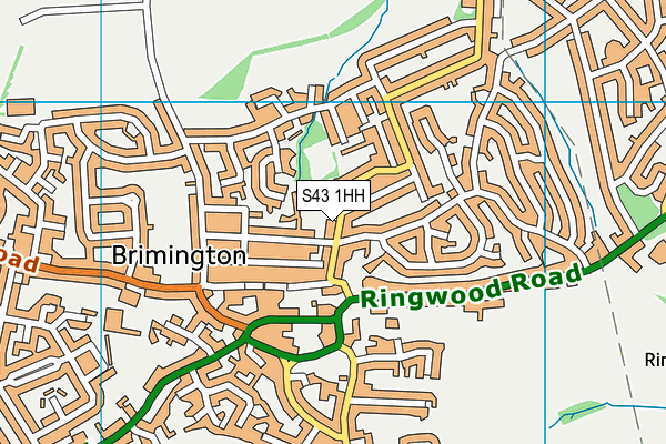S43 1HH map - OS VectorMap District (Ordnance Survey)