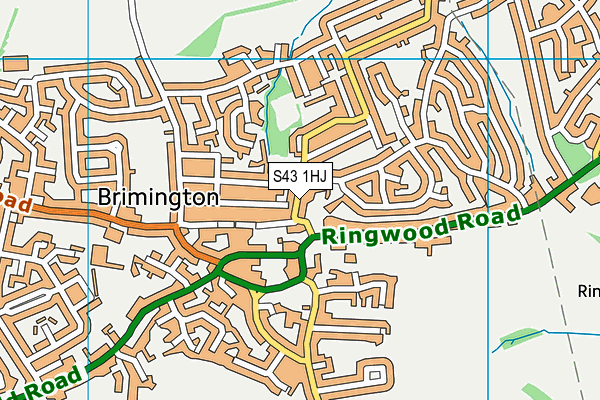 S43 1HJ map - OS VectorMap District (Ordnance Survey) S43 1HJ map - OS VectorMap District (Ordnance Survey)
