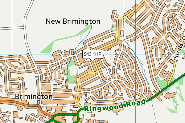 S43 1HP map - OS VectorMap District (Ordnance Survey) S43 1HP map - OS VectorMap District (Ordnance Survey)