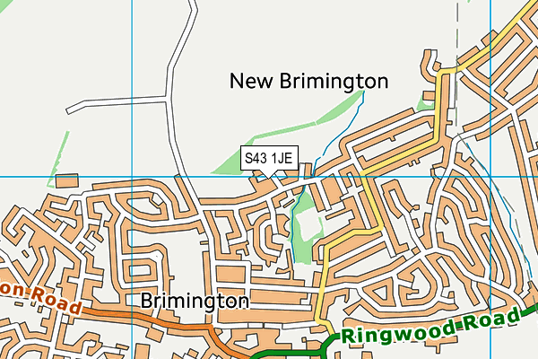 S43 1JE map - OS VectorMap District (Ordnance Survey)