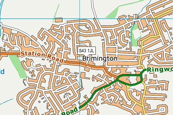 S43 1JL map - OS VectorMap District (Ordnance Survey) S43 1JL map - OS VectorMap District (Ordnance Survey)