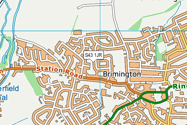 S43 1JR map - OS VectorMap District (Ordnance Survey) S43 1JR map - OS VectorMap District (Ordnance Survey)