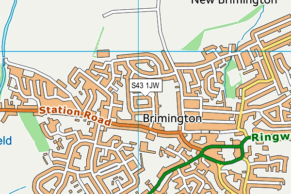 S43 1JW map - OS VectorMap District (Ordnance Survey) S43 1JW map - OS VectorMap District (Ordnance Survey)