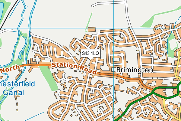 S43 1LQ map - OS VectorMap District (Ordnance Survey) S43 1LQ map - OS VectorMap District (Ordnance Survey)