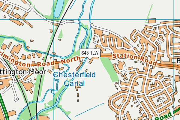 S43 1LW map - OS VectorMap District (Ordnance Survey) S43 1LW map - OS VectorMap District (Ordnance Survey)