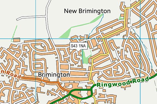 S43 1NA map - OS VectorMap District (Ordnance Survey)