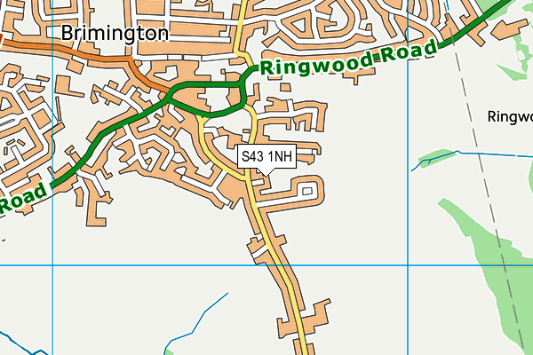 S43 1NH map - OS VectorMap District (Ordnance Survey) S43 1NH map - OS VectorMap District (Ordnance Survey)
