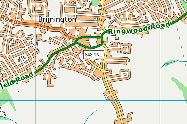 S43 1NL map - OS VectorMap District (Ordnance Survey) S43 1NL map - OS VectorMap District (Ordnance Survey)