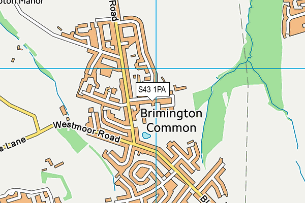 S43 1PA map - OS VectorMap District (Ordnance Survey) S43 1PA map - OS VectorMap District (Ordnance Survey)
