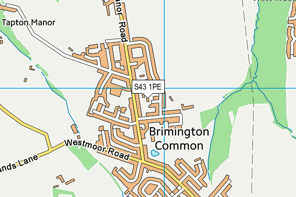 S43 1PE map - OS VectorMap District (Ordnance Survey) S43 1PE map - OS VectorMap District (Ordnance Survey)