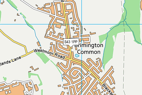 S43 1PP map - OS VectorMap District (Ordnance Survey) S43 1PP map - OS VectorMap District (Ordnance Survey)