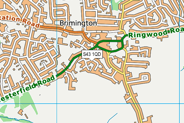 S43 1QD map - OS VectorMap District (Ordnance Survey) S43 1QD map - OS VectorMap District (Ordnance Survey)
