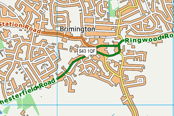 S43 1QF map - OS VectorMap District (Ordnance Survey) S43 1QF map - OS VectorMap District (Ordnance Survey)