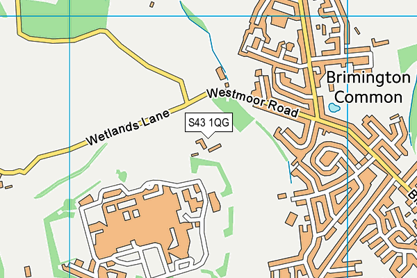 S43 1QG map - OS VectorMap District (Ordnance Survey) S43 1QG map - OS VectorMap District (Ordnance Survey)