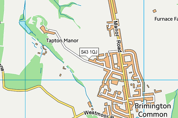 S43 1QJ map - OS VectorMap District (Ordnance Survey) S43 1QJ map - OS VectorMap District (Ordnance Survey)