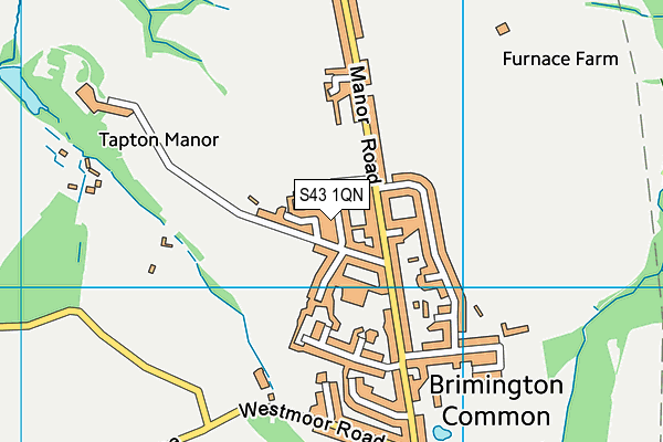 S43 1QN map - OS VectorMap District (Ordnance Survey) S43 1QN map - OS VectorMap District (Ordnance Survey)