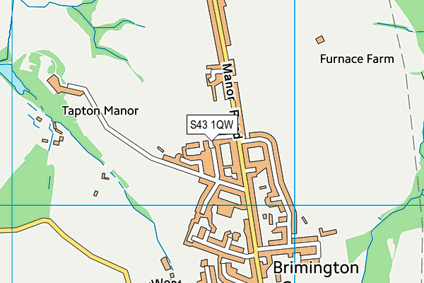 S43 1QW map - OS VectorMap District (Ordnance Survey) S43 1QW map - OS VectorMap District (Ordnance Survey)