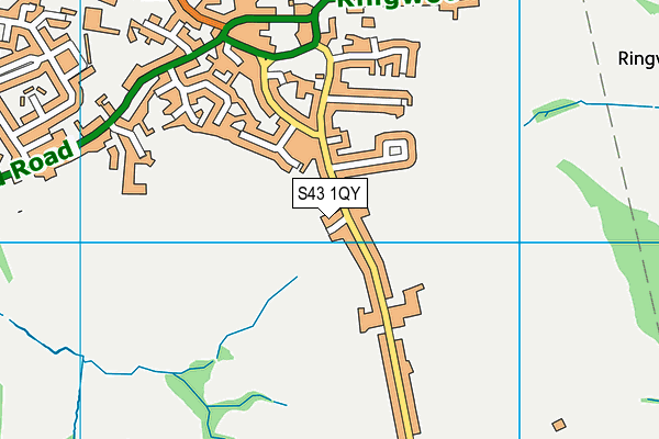 S43 1QY map - OS VectorMap District (Ordnance Survey) S43 1QY map - OS VectorMap District (Ordnance Survey)