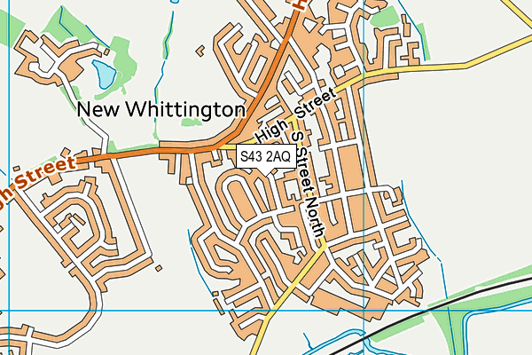 S43 2AQ map - OS VectorMap District (Ordnance Survey)